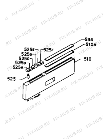 Взрыв-схема посудомоечной машины Zanussi IT4518 - Схема узла Command panel 037